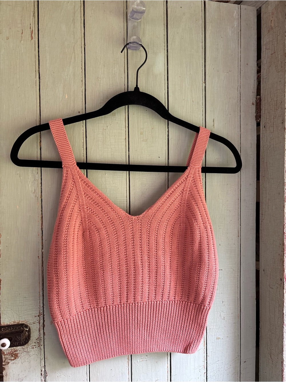 Women's Streetwear Society Salmon Knit V-Neck Tank Top